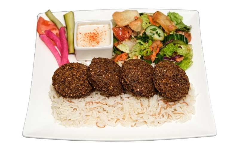 falafel-fattoush-salad-rice-lebanese-cuisine