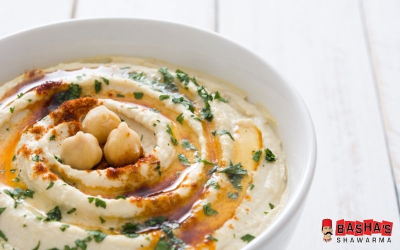 Hummus with chickpea topping